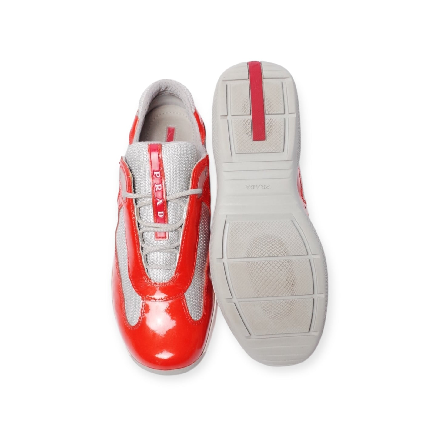 PRADA AMERICA'S CUP ORANGE PATENT LEATHER (US6.5/EU39)