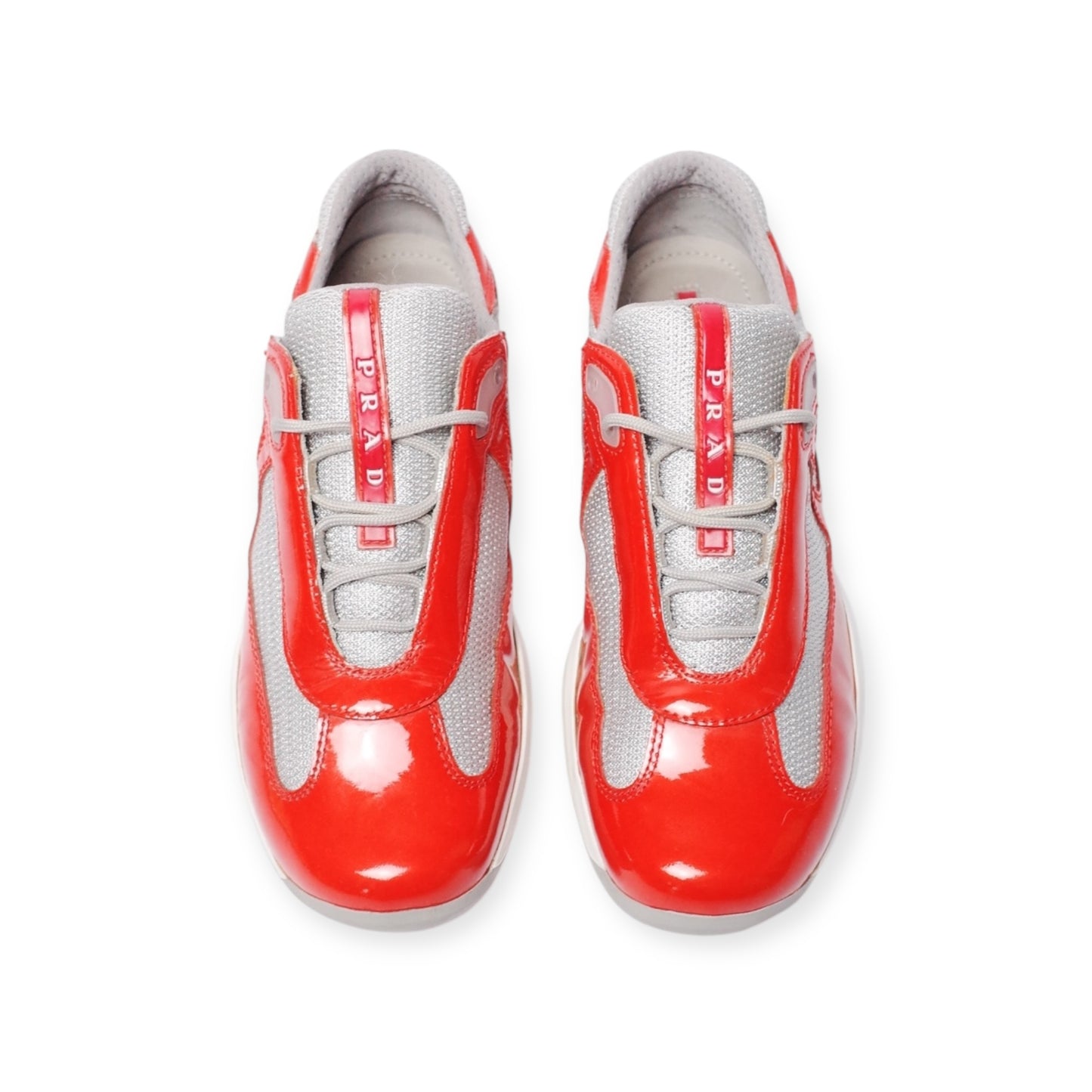 PRADA AMERICA'S CUP ORANGE PATENT LEATHER (US6.5/EU39)