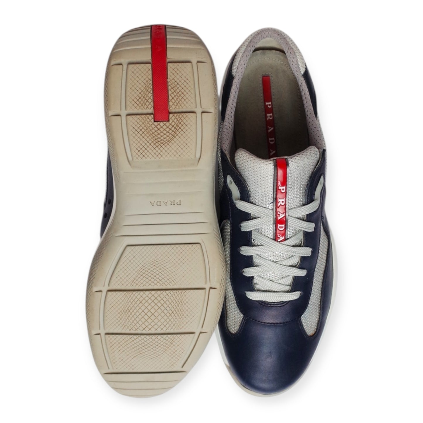 PRADA AMERICA'S CUP NAVY LEATHER (US12/EU46)
