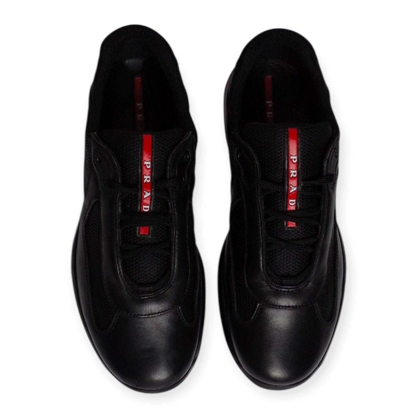 PRADA AMERICA'S CUP BLACK LEATHER (US9/EU42.5)