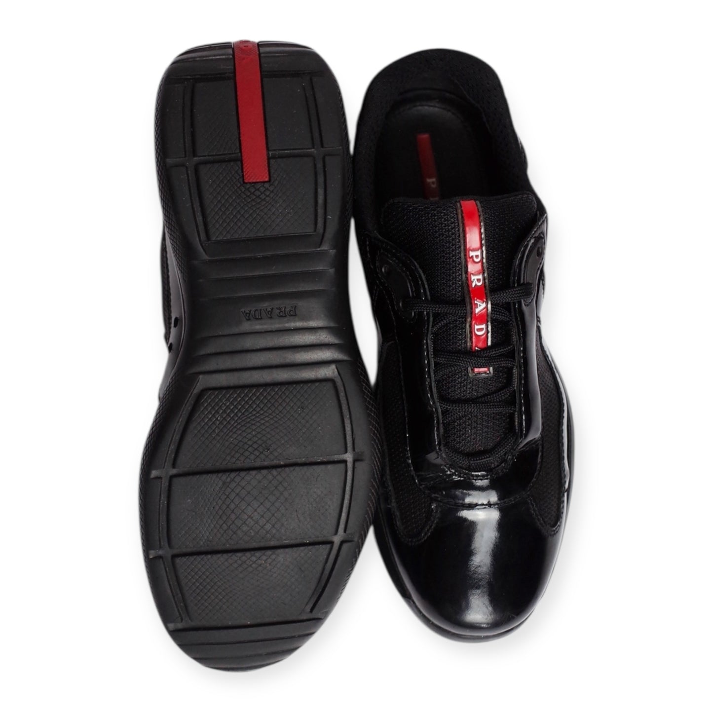 PRADA AMERICA'S CUP BLACK PATENT LEATHER (US9/EU42.5)