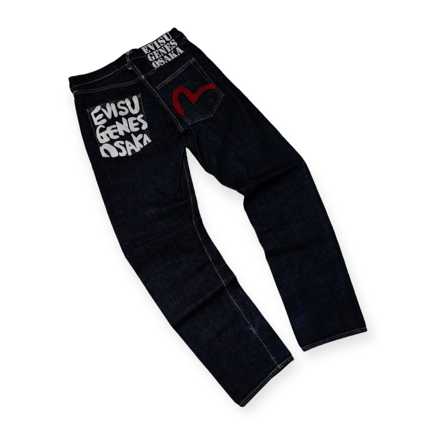 00'S EVISU OSAKA SELVEDGE DENIM RED/WHITE (W30)