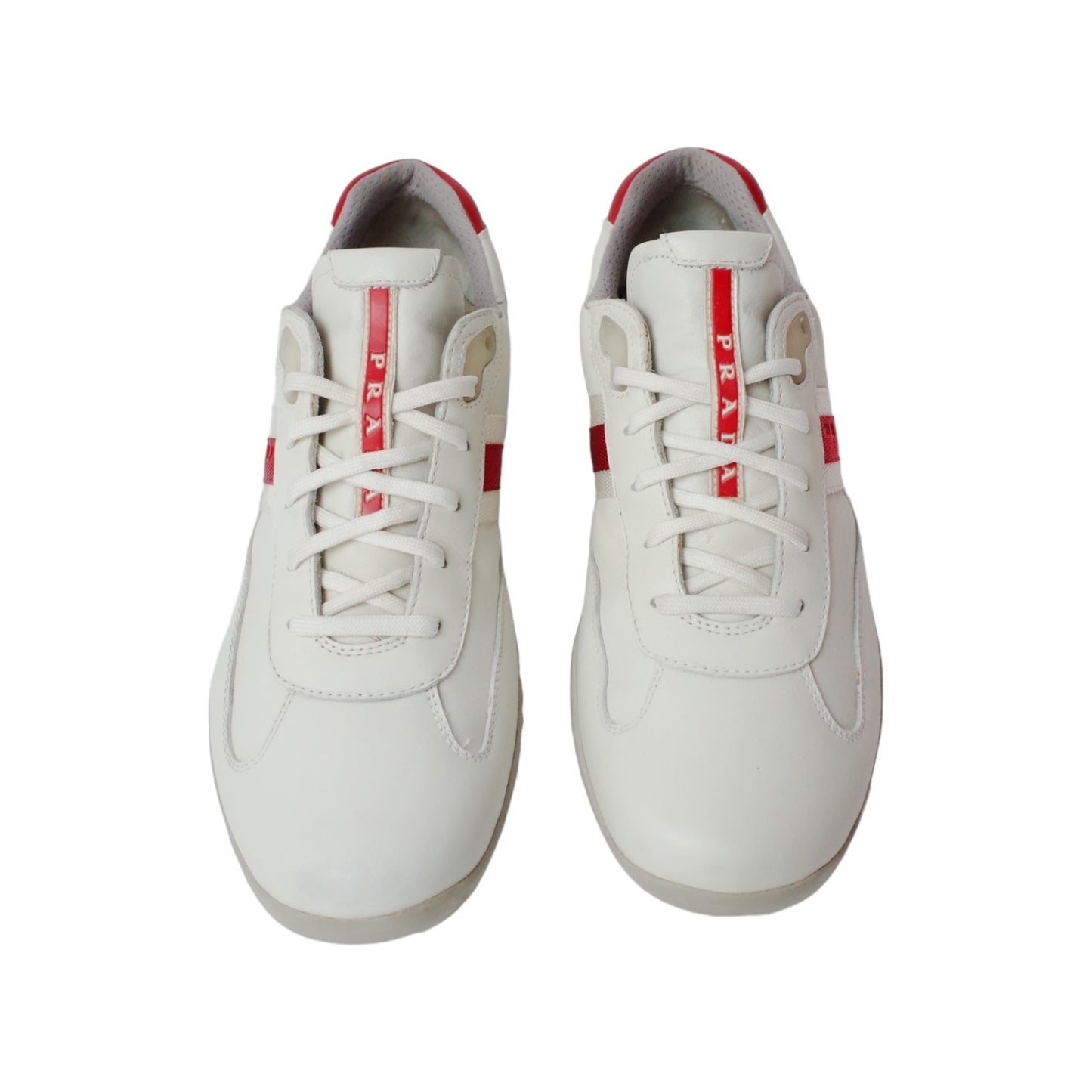 PRADA AMERICA’S CUP WHITE/RED LEATHER (US9.5/EU43.5)