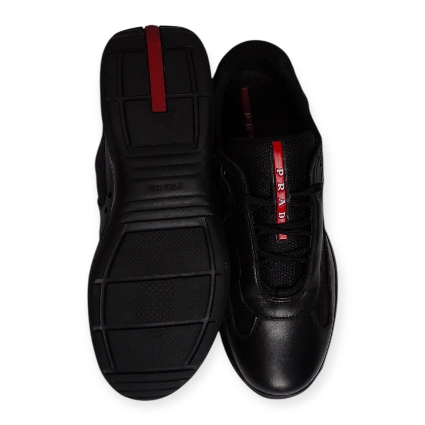 PRADA AMERICA'S CUP BLACK LEATHER (US9/EU42.5)