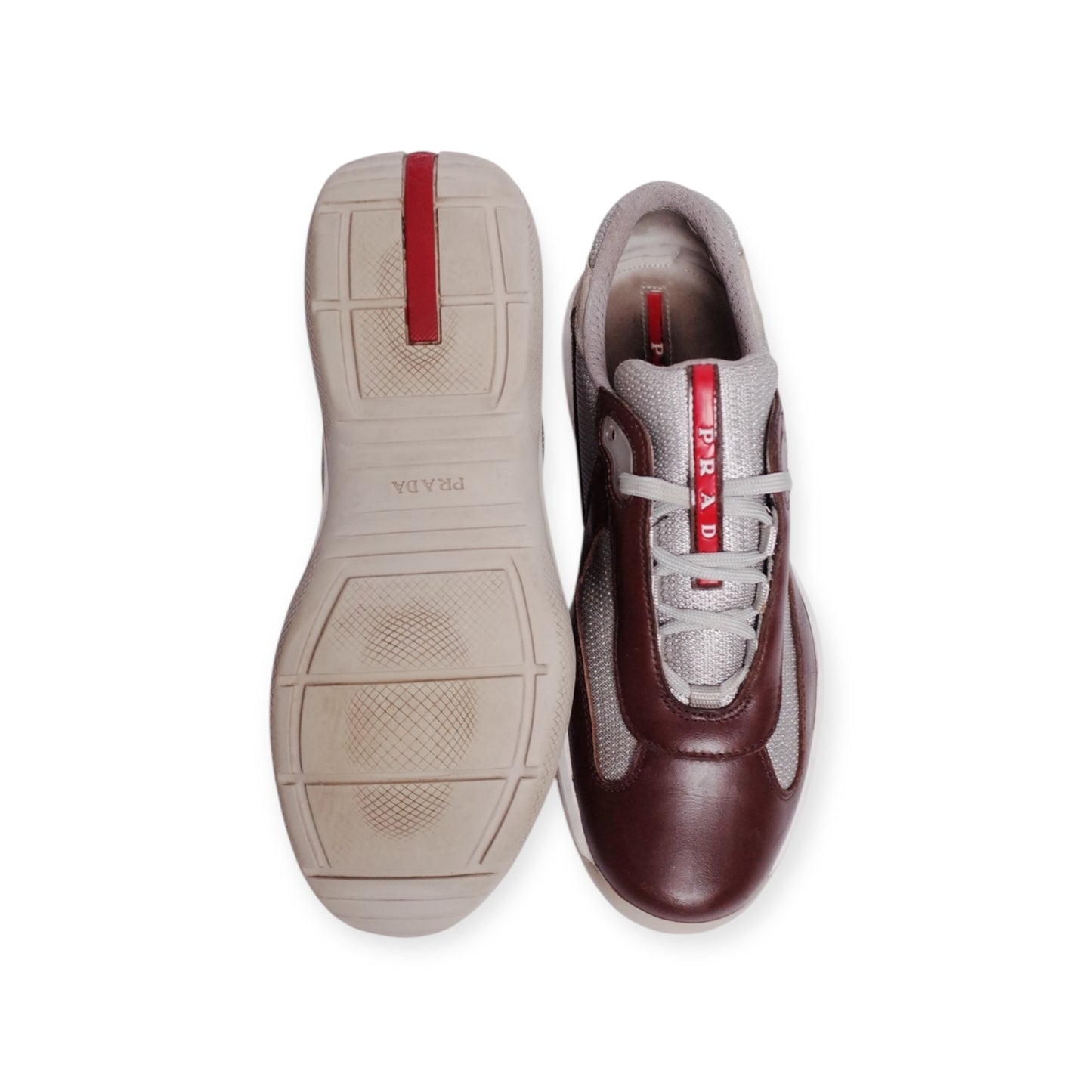 PRADA AMERICA'S CUP BROWN LEATHER (US7/EU40)