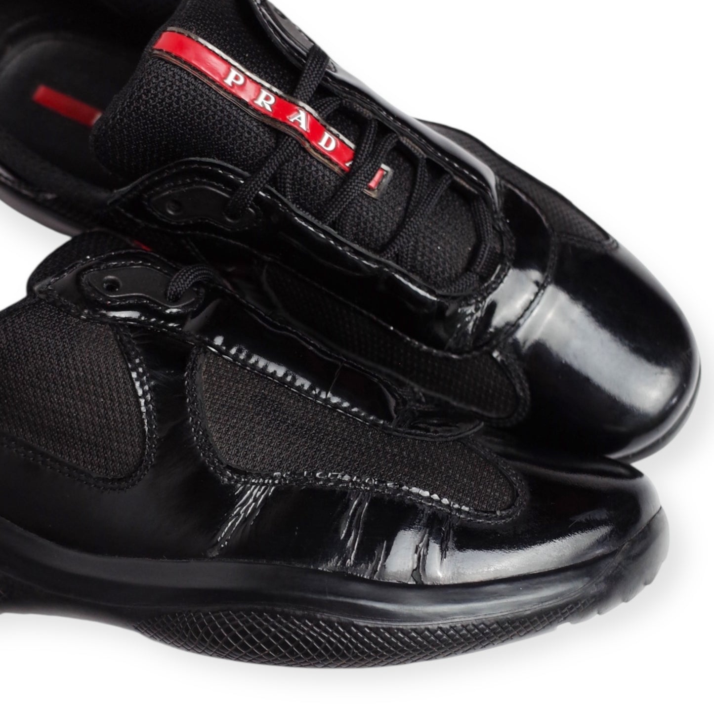 PRADA AMERICA'S CUP BLACK PATENT LEATHER (US9/EU42.5)