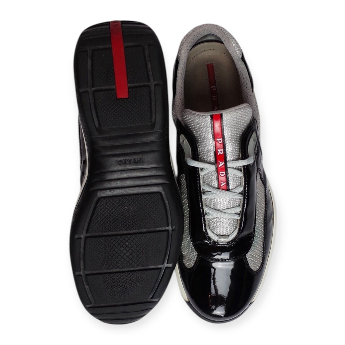 PRADA AMERICA'S CUP BLACK PATENT LEATHER (US10/EU44)