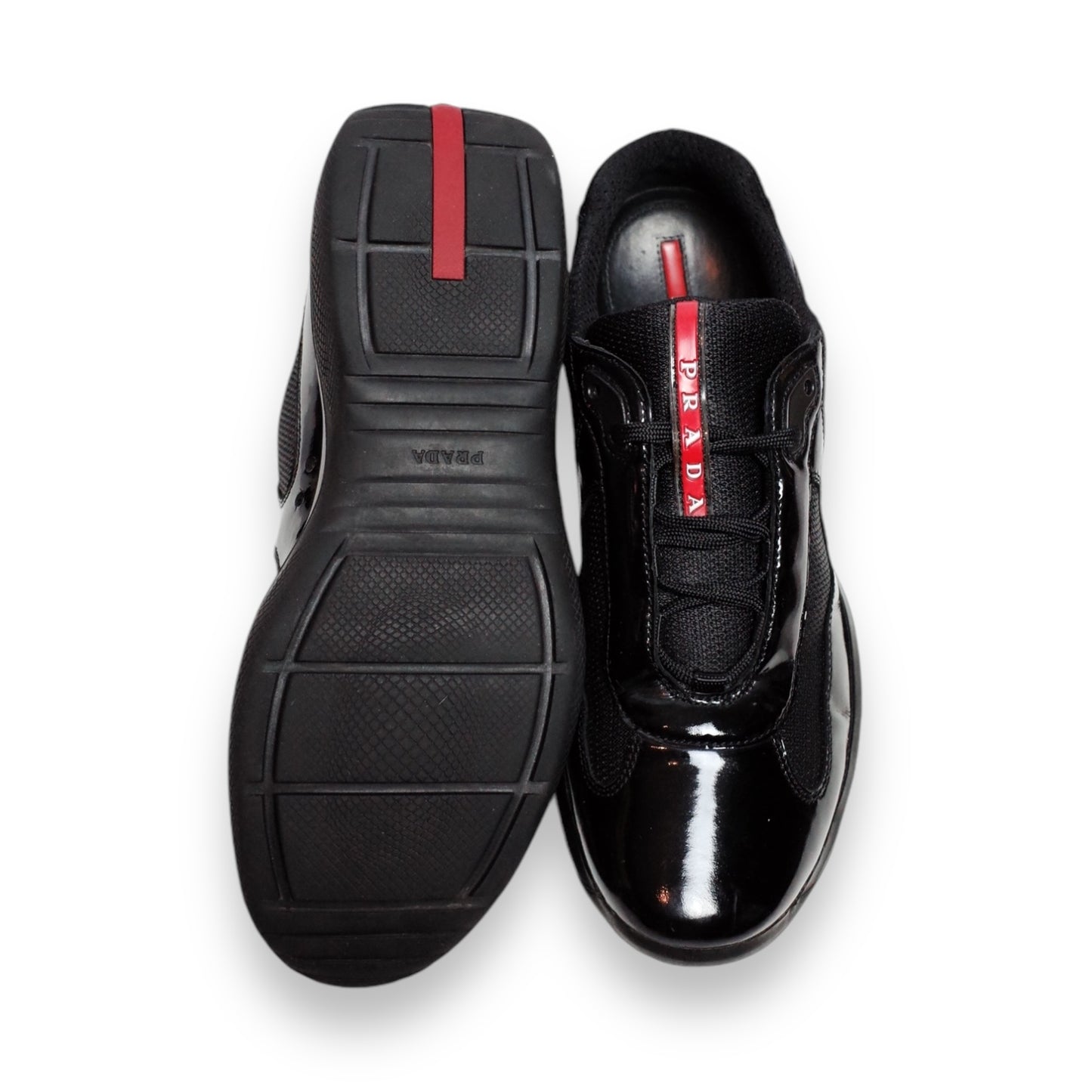 PRADA AMERICA’S CUP BLACK PATENT LEATHER (US10/EU44)