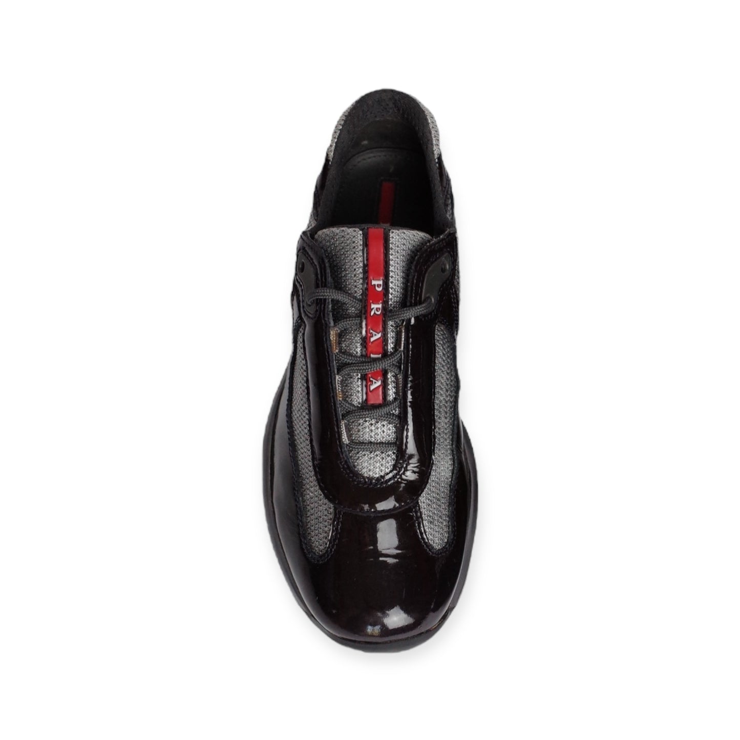 PRADA AMERICA'S CUP CHARCOAL PATENT LEATHER (US6/EU38)