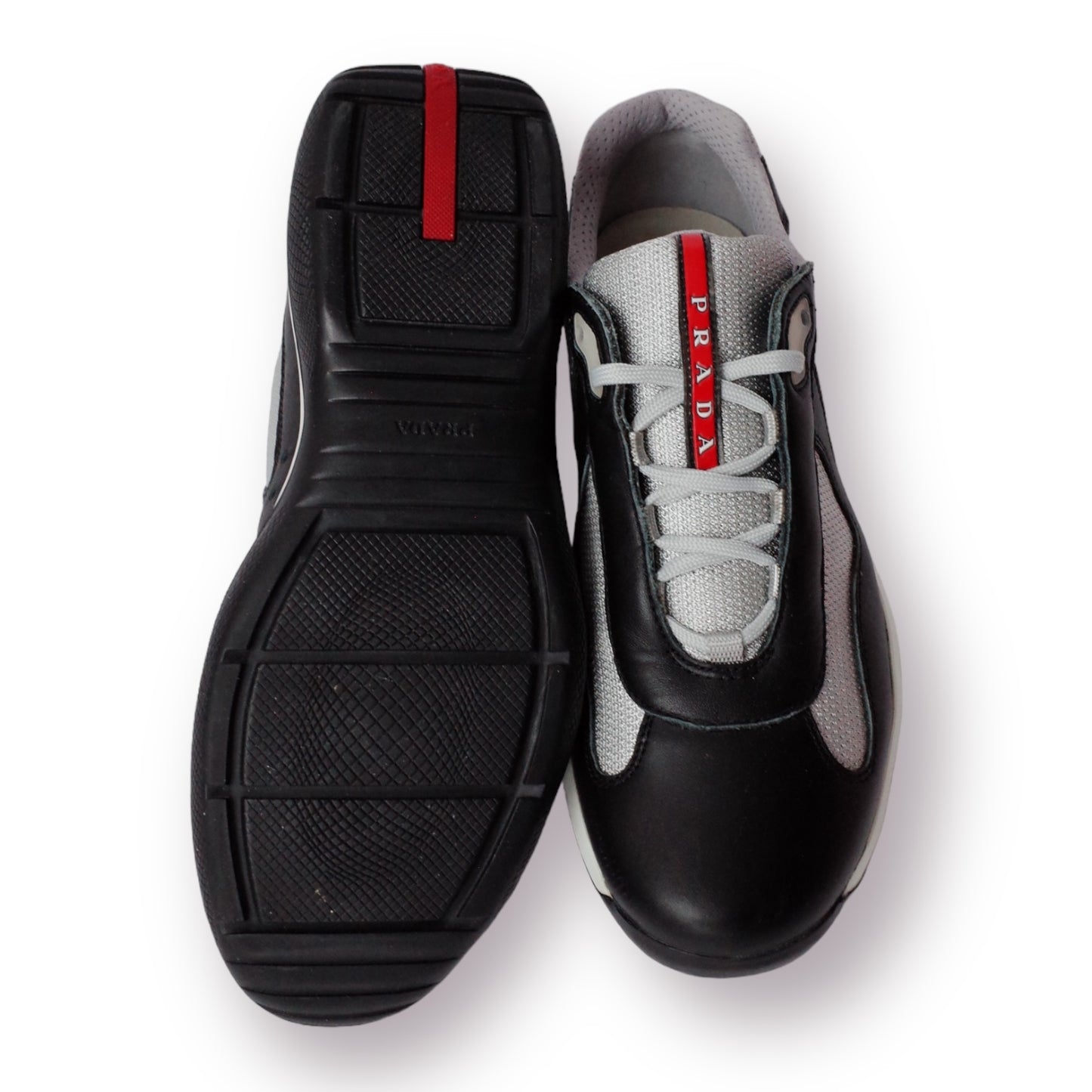 PRADA AMERICA’S CUP BLACK/GREY LEATHER (US10.5/EU44.5)