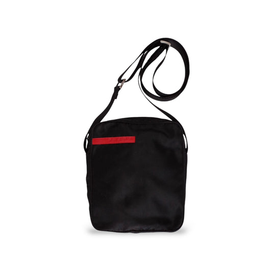 PRADA LUNA ROSSA MESSENGER BAG BLACK