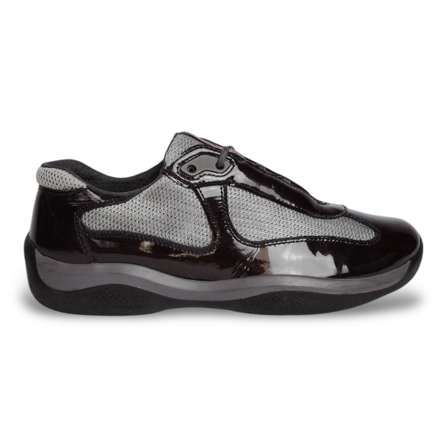 PRADA AMERICA'S CUP CHARCOAL PATENT LEATHER (US6/EU38)