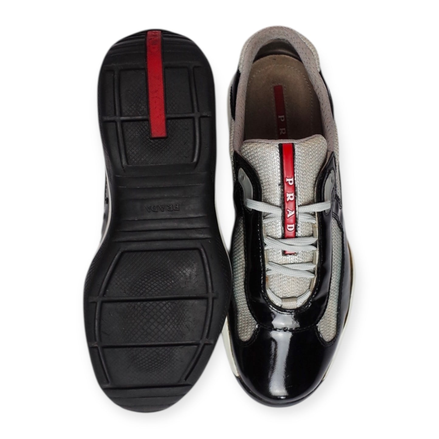PRADA AMERICA'S CUP BLACK PATENT LEATHER (US7/EU40)