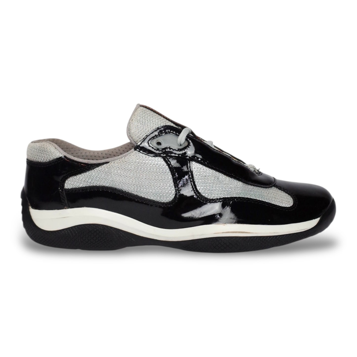 PRADA AMERICA'S CUP BLACK PATENT LEATHER (US7/EU40)