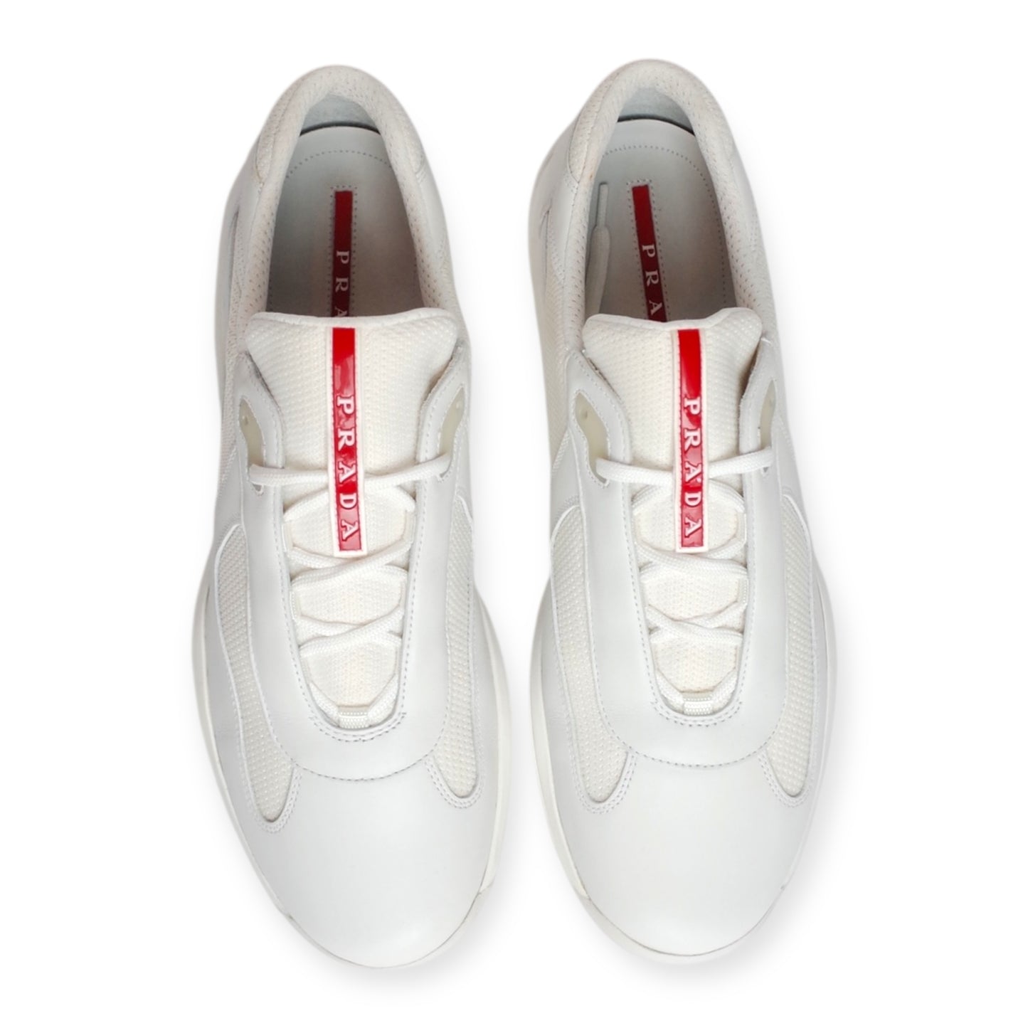 PRADA AMERICA'S CUP ALL WHITE LEATHER (US12.5/EU46.5)