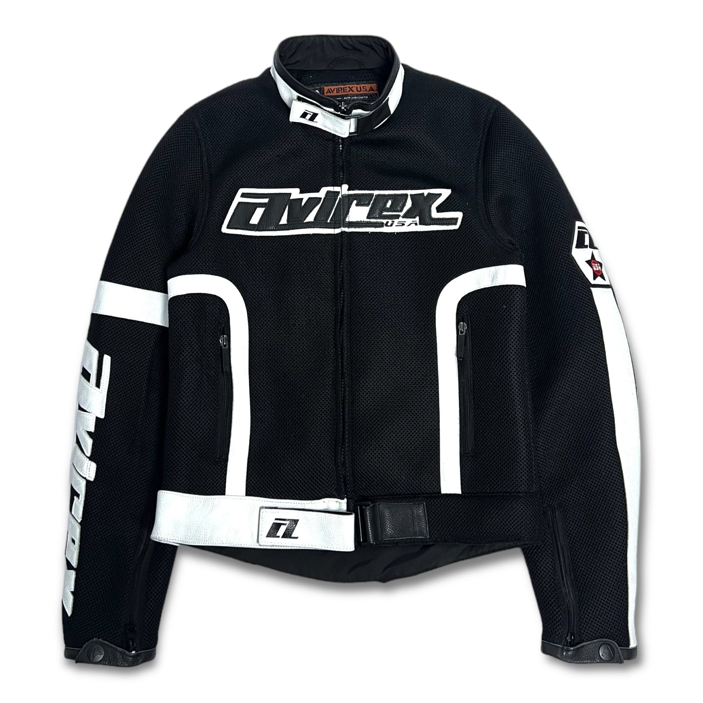 AVIREX MOTOR JACKET BLACK WHITE (S)