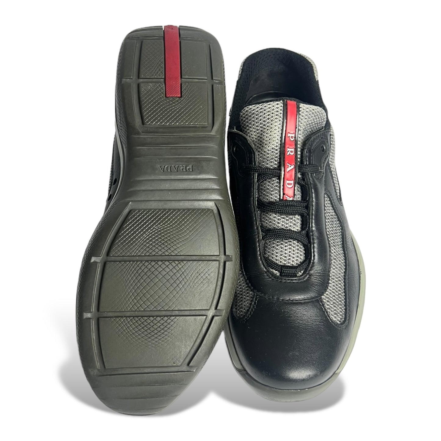 PRADA AMERICA’S CUP BLACK/GREY LEATHER (US8.5/EU42)