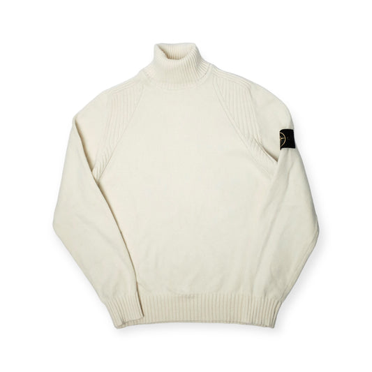 STONE ISLAND TURTLENECK KNIT CREAM (L/XL)