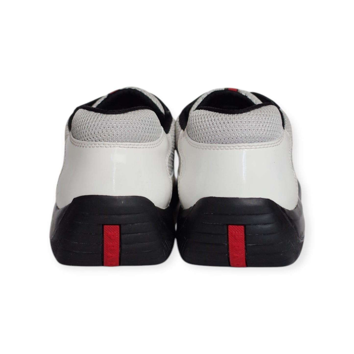 PRADA AMERICA'S CUP TWO-TONE BLACK/WHITE PATENT LEATHER (US10.5/EU44.5)