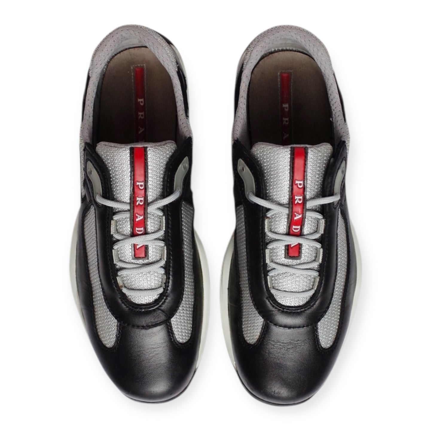 PRADA AMERICA'S CUP BLACK LEATHER (US6.5/EU39.5)