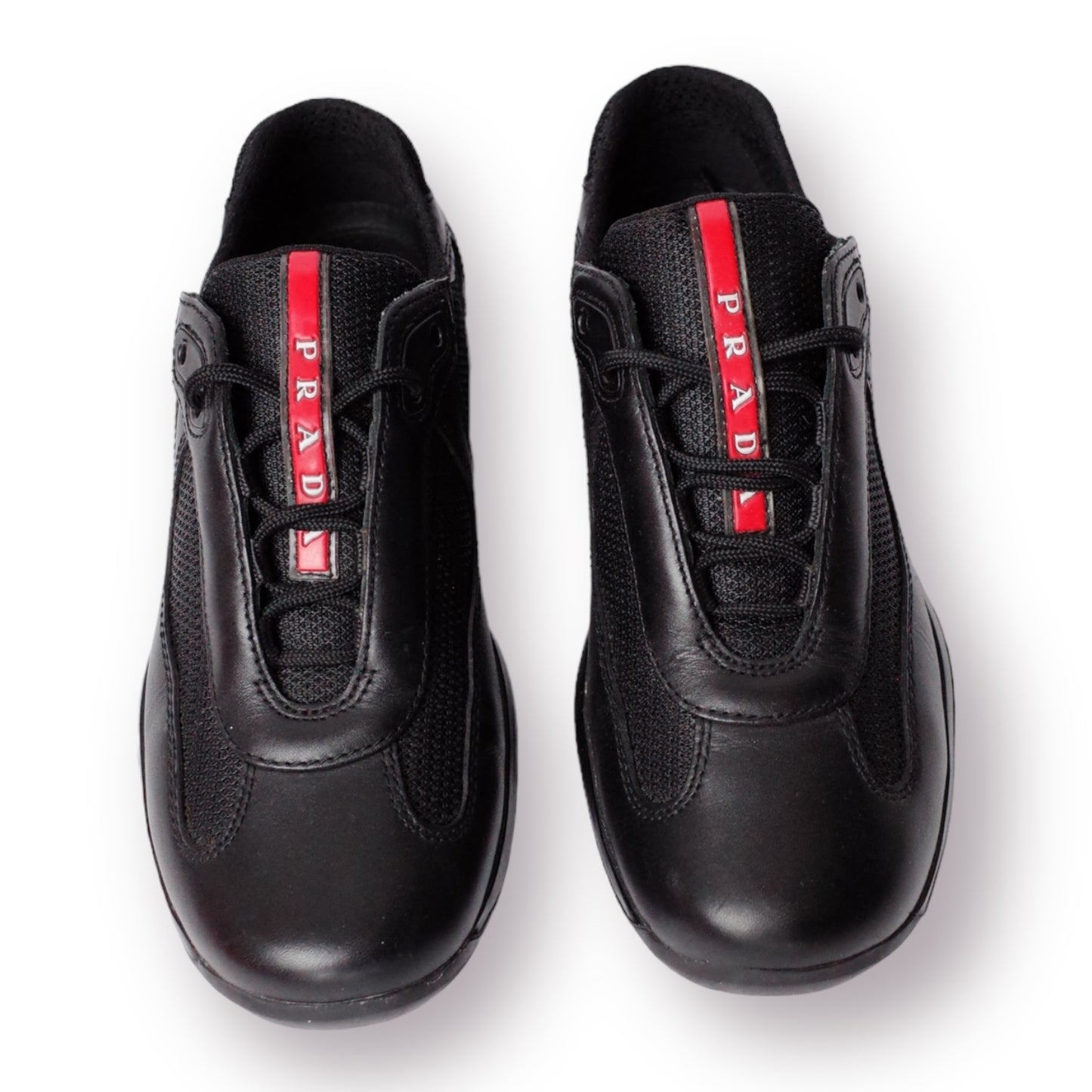 PRADA AMERICA’S CUP BLACK LEATHER (US6/EU38)