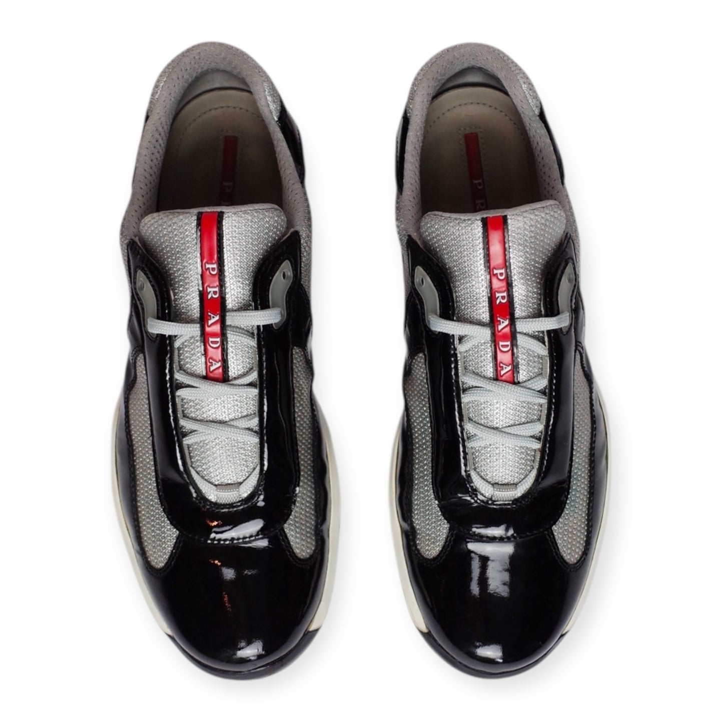 PRADA AMERICA'S CUP BLACK PATENT LEATHER (US10/EU44)