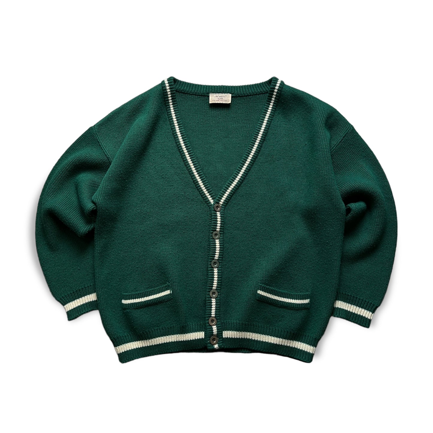 90’S AVIREX HEAVYWEIGHT KNIT FORREST GREEN (XL)