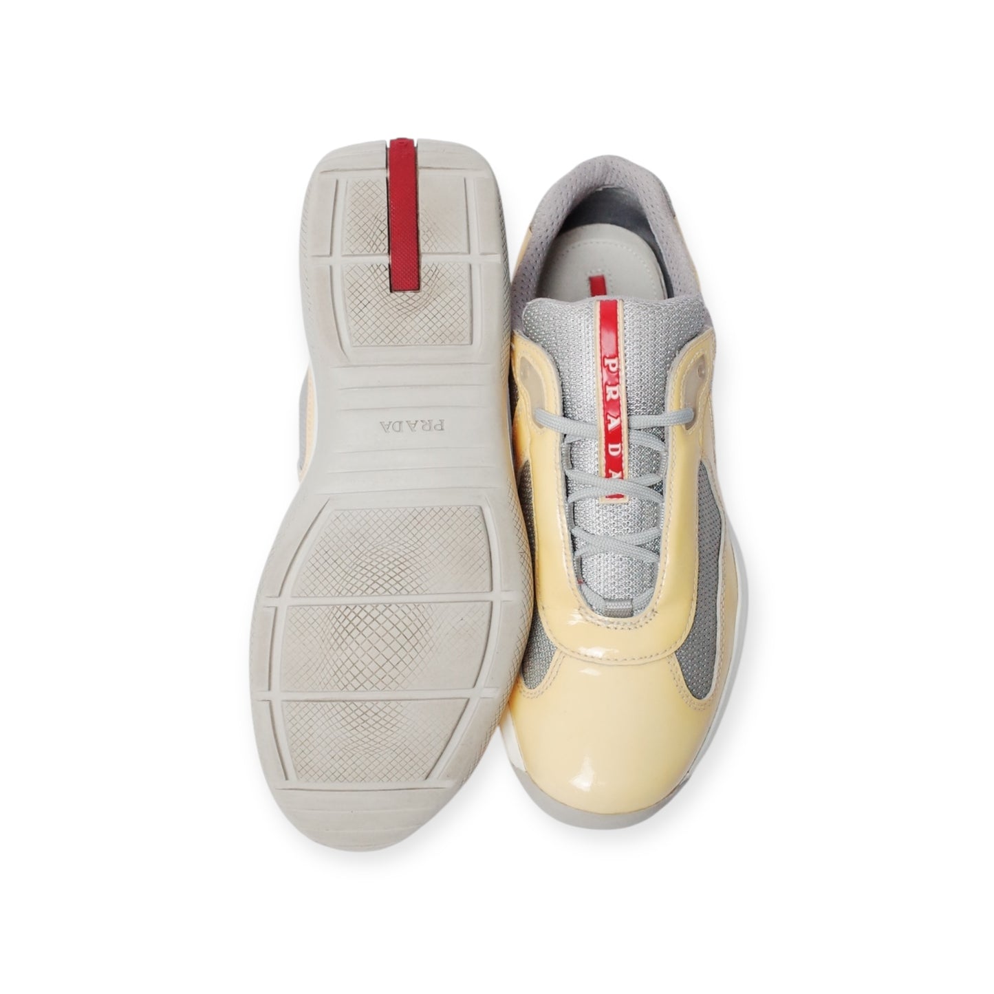 PRADA AMERICA'S CUP YELLOW PATENT LEATHER (US8/EU41.5)