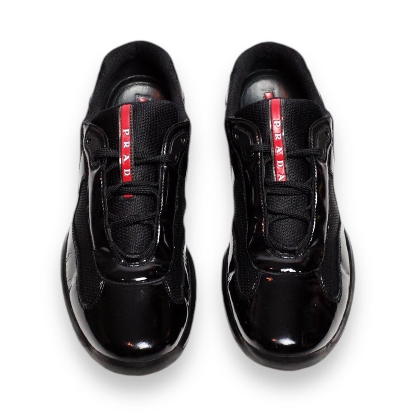 PRADA AMERICA’S CUP BLACK PATENT LEATHER (US10/EU44)