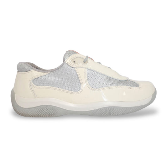 PRADA AMERICA'S CUP CREAM PATENT LEATHER (US6.5/EU38.5)