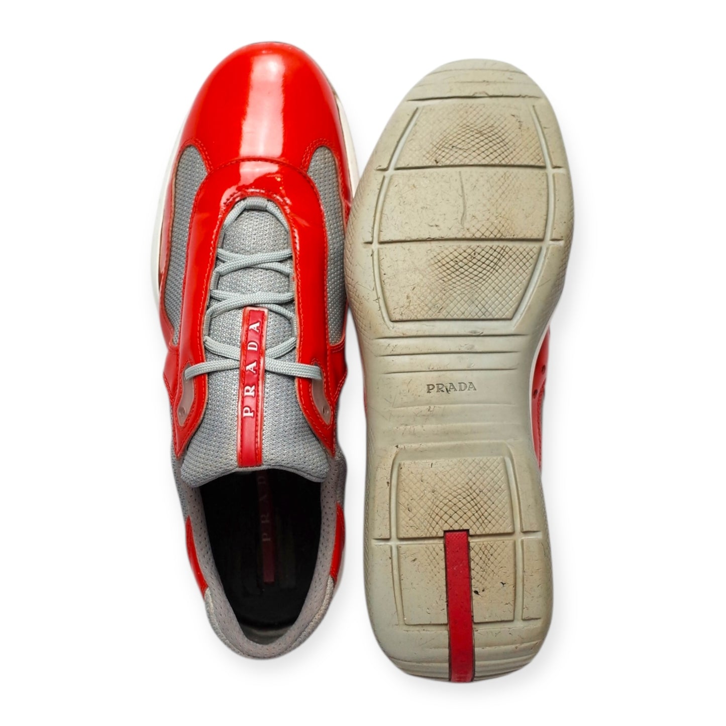 PRADA AMERICA'S CUP ORANGE PATENT LEATHER (US13/EU47)