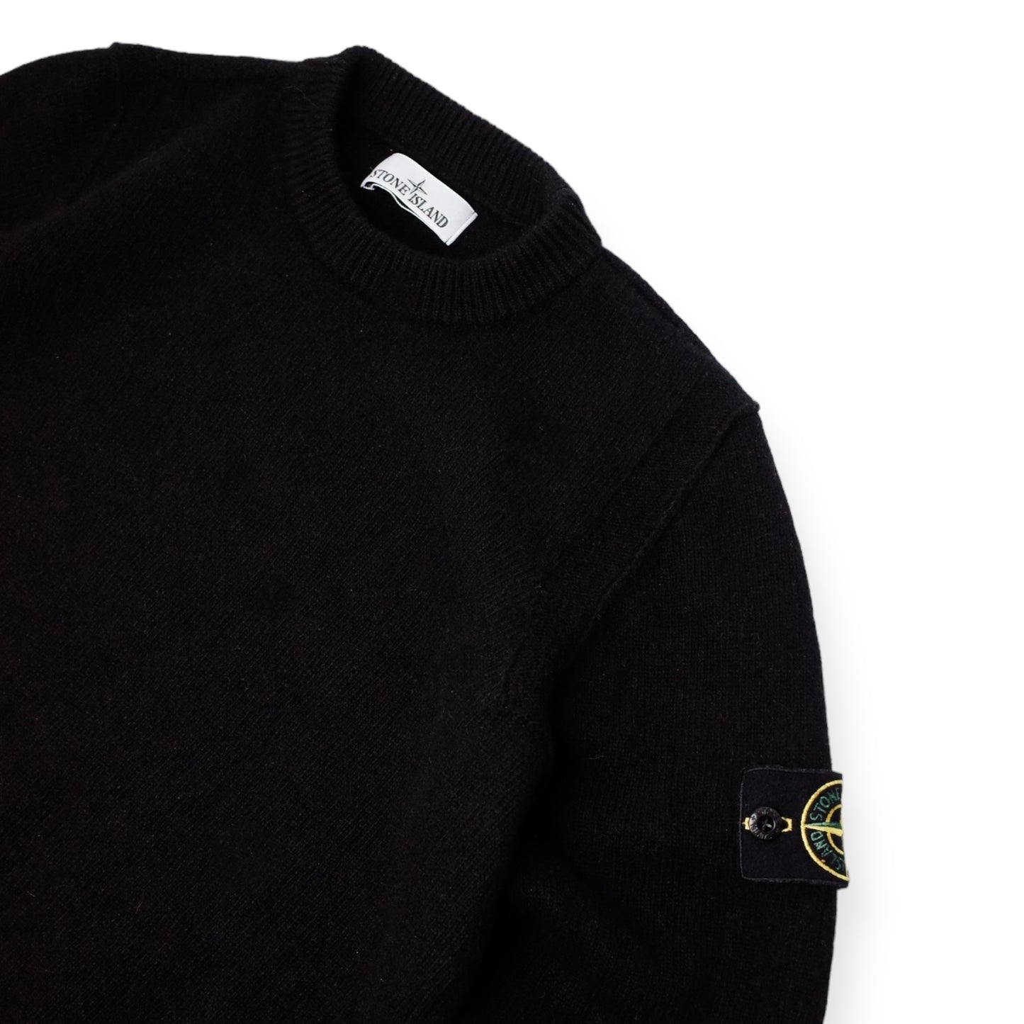 STONE ISLAND CREWNECK KNIT BLACK (S)