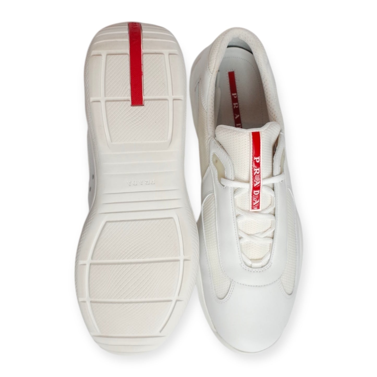 PRADA AMERICA'S CUP ALL WHITE LEATHER (US12.5/EU46.5)
