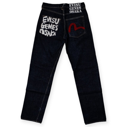 00'S EVISU OSAKA SELVEDGE DENIM RED/WHITE (W30)