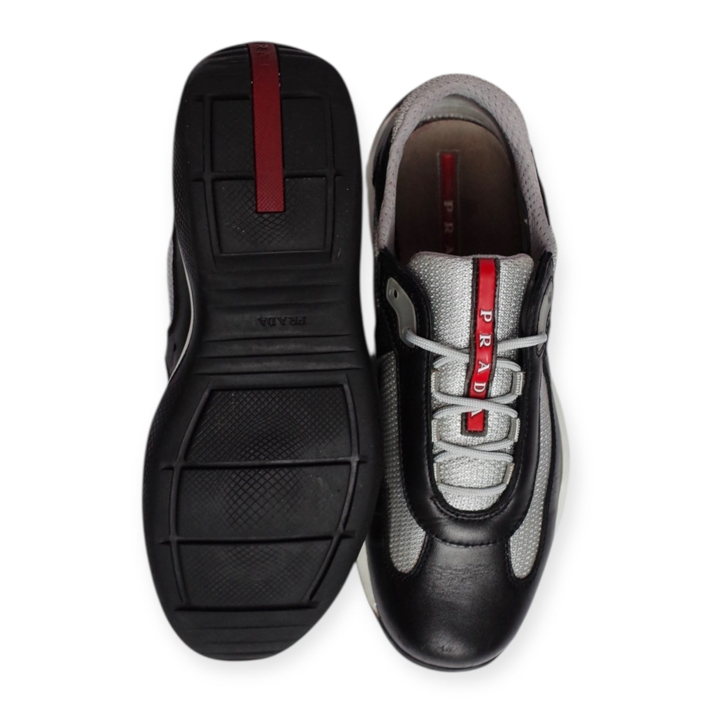 PRADA AMERICA'S CUP BLACK LEATHER (US6.5/EU39.5)