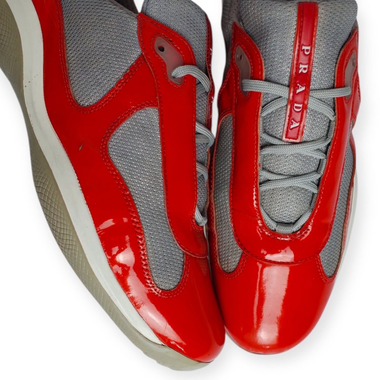 PRADA AMERICA'S CUP ORANGE PATENT LEATHER (US13/EU47)