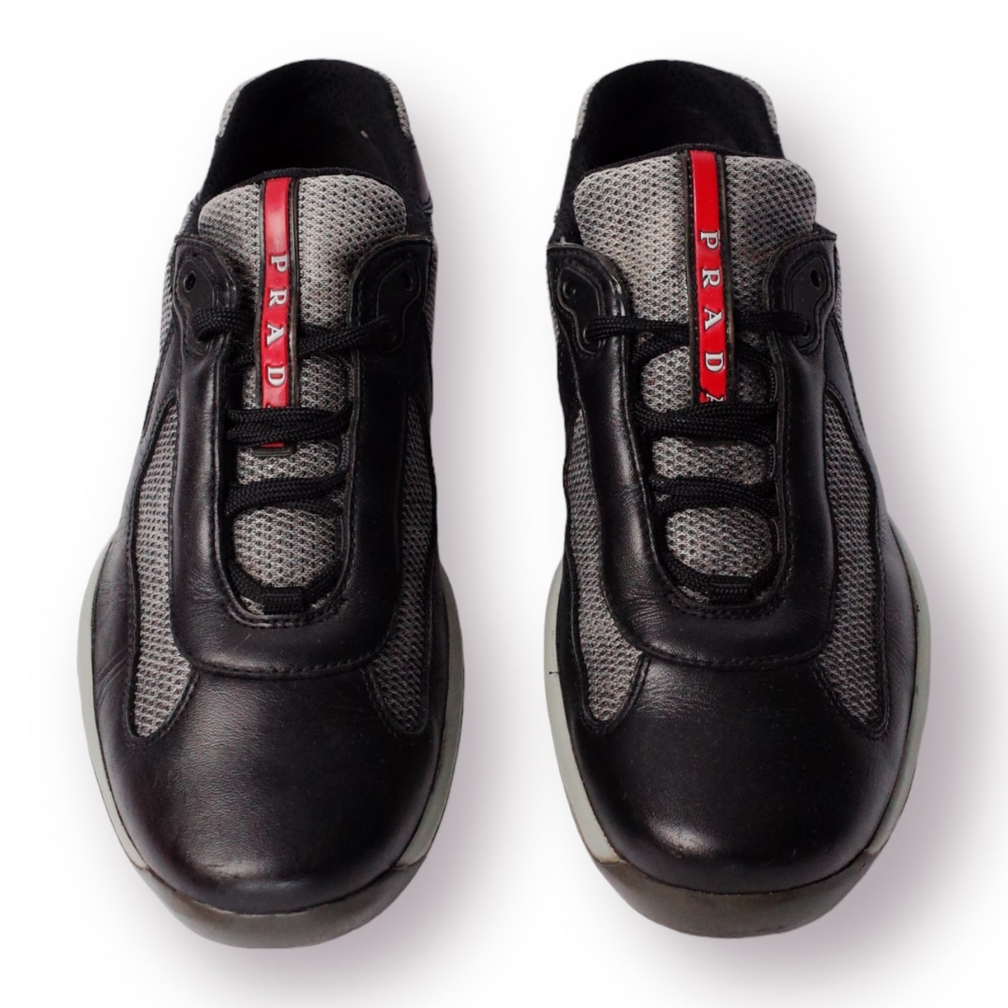 PRADA AMERICA’S CUP BLACK GREY LEATHER (US8.5/EU42)