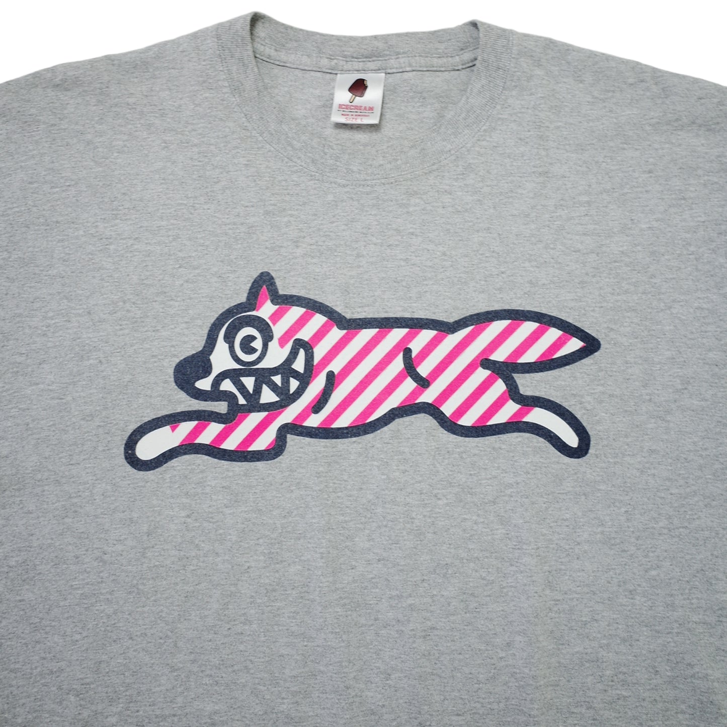 BBC ICECREAM RUNNING DOG TEE CANDY CANE (L)