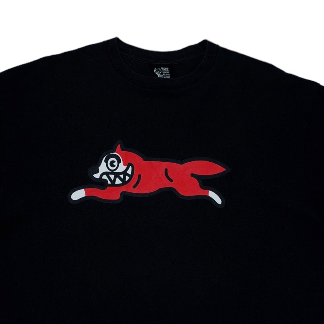 00’s BBC RUNNING DOG TEE RED ON BLACK (XL)