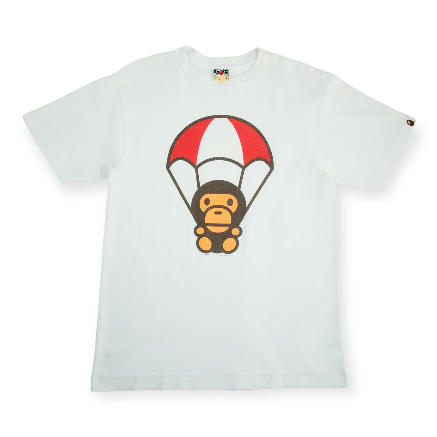 BAPE BABY MILO PARACHUTE TEE WHITE (M)