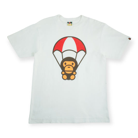 BAPE BABY MILO PARACHUTE TEE WHITE (M)