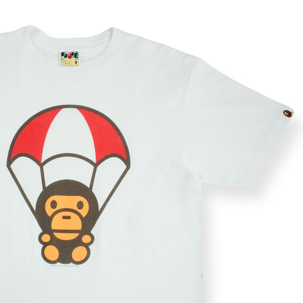 BAPE BABY MILO PARACHUTE TEE WHITE (M)