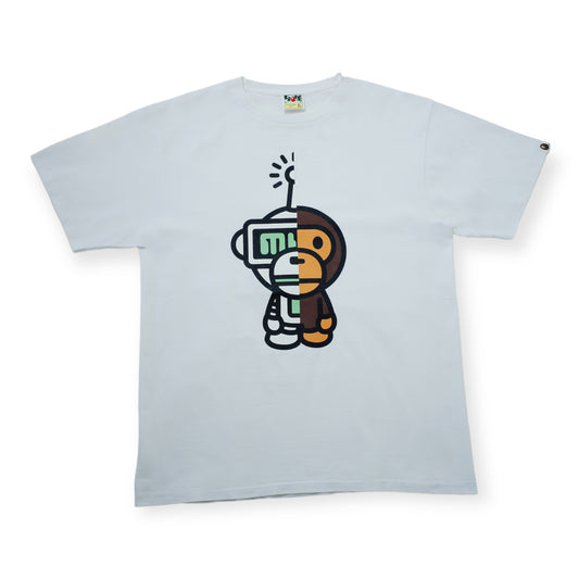 BAPE BABY MILO CYBORG TEE WHITE (XL)